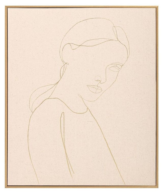 Moe's Home Collection Line Gold Framed Wall Decor-0