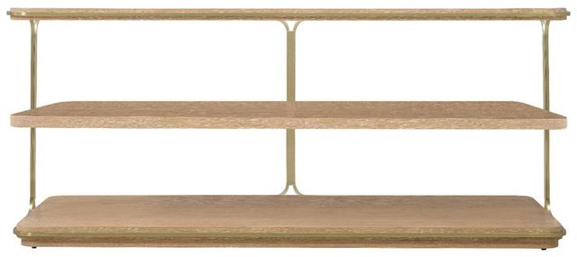 Hooker® Furniture Banyon Bay Desert Oak Console Table with Brushed Brass Support-2