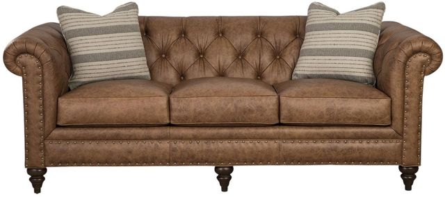 Craftmaster® Customizable CM Leather 99" Sofa-0
