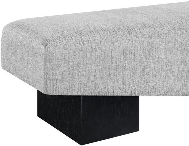 Meridian Furniture Alora Gray/Black Upholstered Bench-3