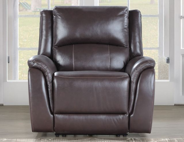 Steve Silver Co. Alexandria Chocolate Leather Power Recliner-1