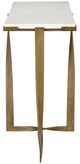 Furniture Classics Josie White Console Table with Antique Brass Base-2