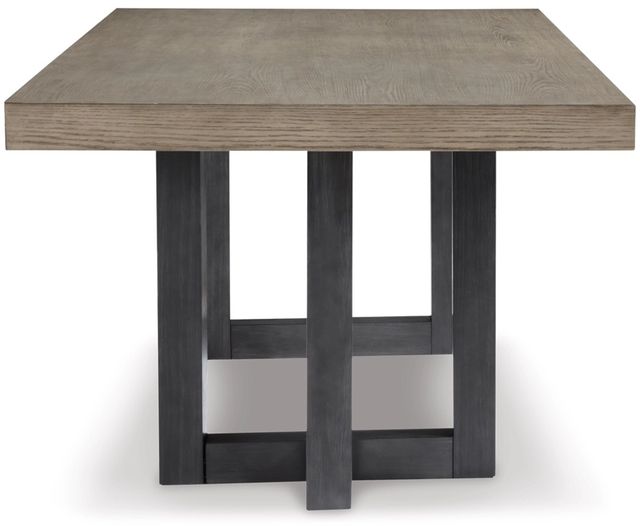 Signature Design by Ashley® Foyland Grayish Brown Rectangular Dining Room Table with Black Base-2