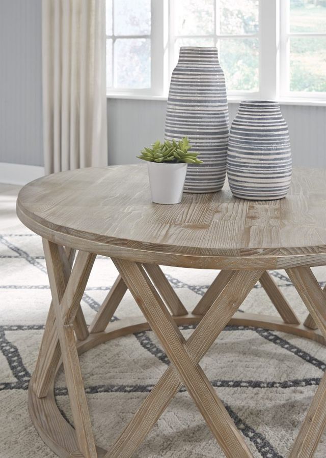 Signature Design by Ashley® Glasslore Grayish Brown Coffee Table-3