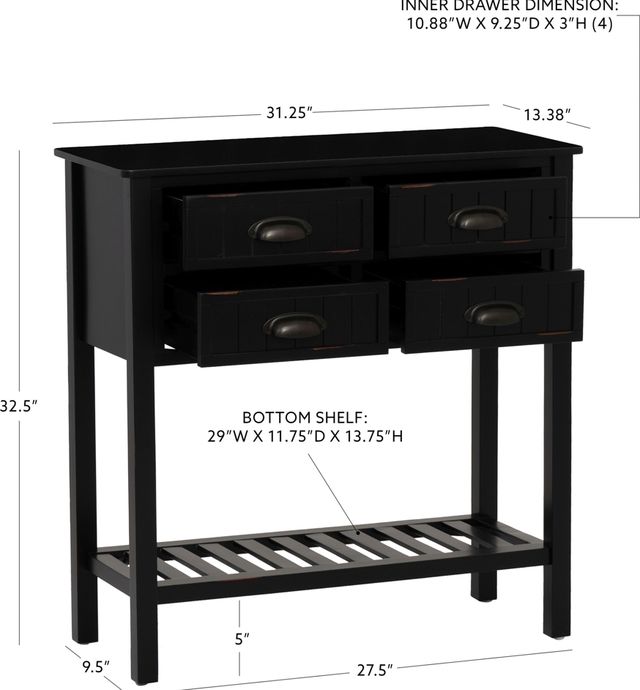 Powell® Blume Antique Black Console-2