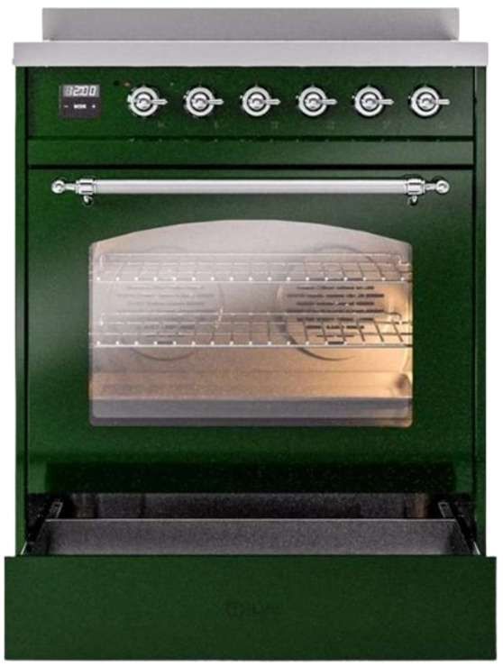Ilve® Nostalgie II Series 30" Emerald Green Pro Style Induction Range-3