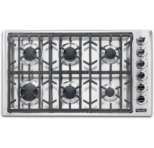 Viking®  5 Series 36" Stainless Steel Natural Gas Cooktop-0