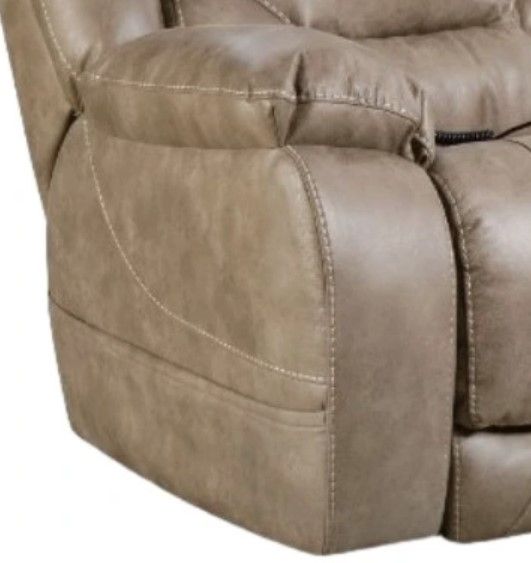 HomeStretch Enterprise Mushroom Power Reclining Loveseat with Console-1