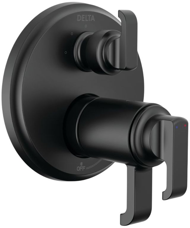 Delta Tetra® TempAssure 17T Series Matte Black 3-Setting Integrated Diverter Trim-0