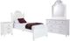Elements International Alana 4-Piece White Youth Twin Platform Bedroom Set-0