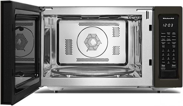 KitchenAid® 1.5 Cu. Ft. Black Stainless Steel with PrintShield™ Finish Countertop Convection Microwave-1