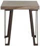 International Furniture Direct Natural Parota Brown Chairside Table with Black Base-2