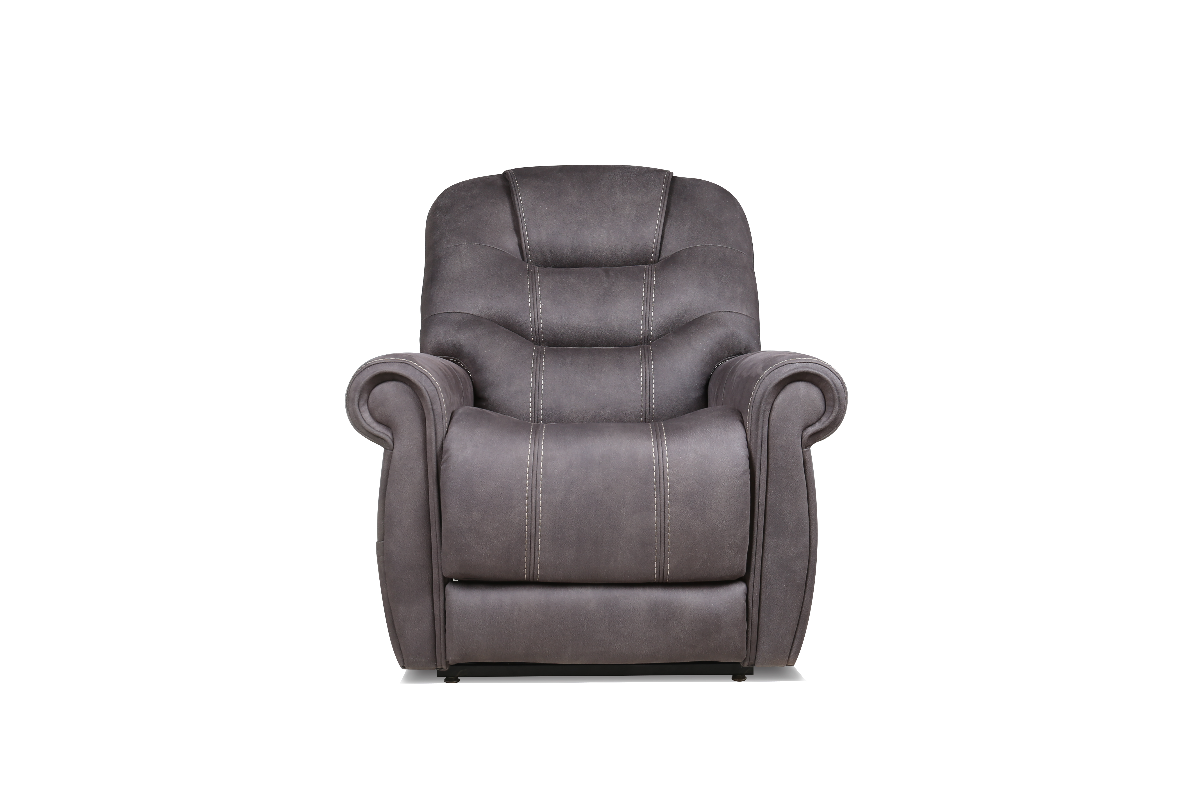 iPowr Gunmetal Power Lift Recliner with Power Headrest and