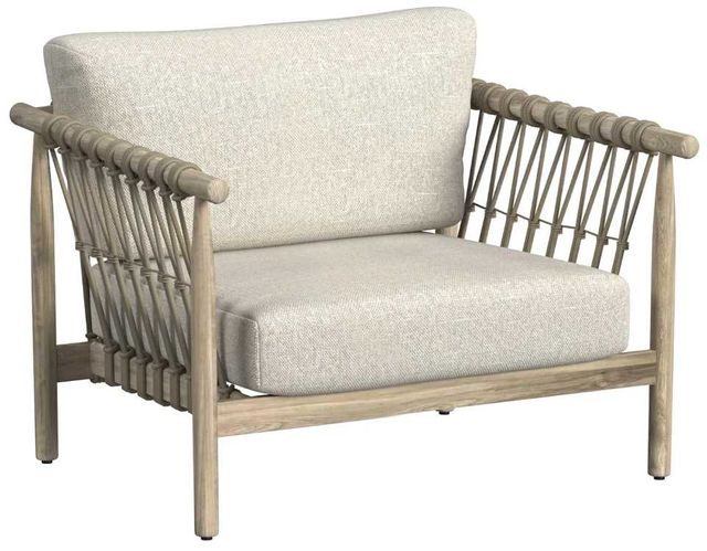 Classic Home Leo Taupe Teak Wood Outdoor Accent Chair-0