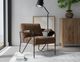 International Furniture Direct Lotus Brown/Blacksmithing Matte Black Accent Chair-4