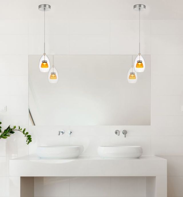 Cal® Lighting & Accessories Clear/Yellow Mini Pendant-2