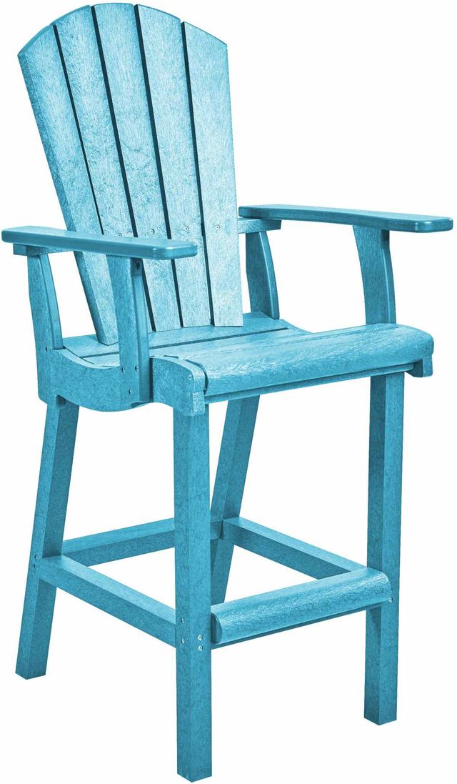 C R Plastics Generation Line Turquoise Classic Pub Arm Chair-0