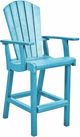 C R Plastics Generation Line Turquoise Classic Pub Arm Chair-0