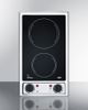Summit® 12" Brushed Stainless Steel Frame Electric Cooktop-2