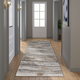 Olliix by Madison Park Riley Blue/Tan Runner Cozy Shag Watercolor Area Rug-2