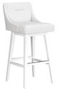 HH2 Home Uniquely Yours Pure White/Salt Swivel Stool with Tapered Legs-0