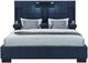 Global Furniture USA Oscar Navy Blue King Panel Bed No Wood Trim-1