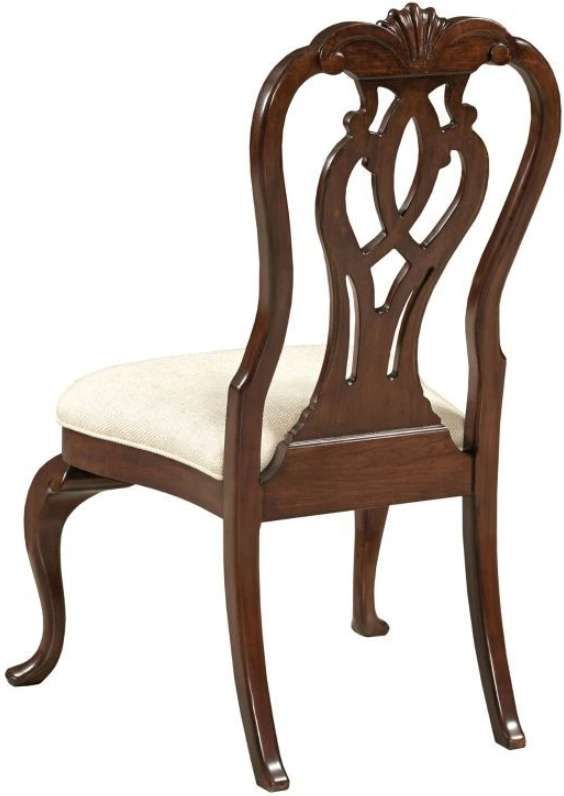 Kincaid® Hadleigh Queen Anne Beige/Wild Black Cherry Side Chair-1