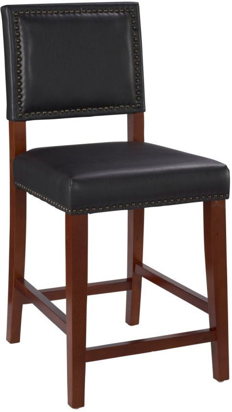 Linon Brook Black/Walnut Counter Stool-0