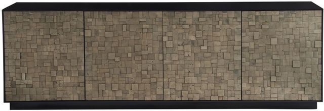 Universal Explore Home™ New Modern Cosmo Matte Black/Pyrite Credenza-2