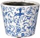 A & B Home Evelyn 4-Piece Blue/White Small Planter Set-5