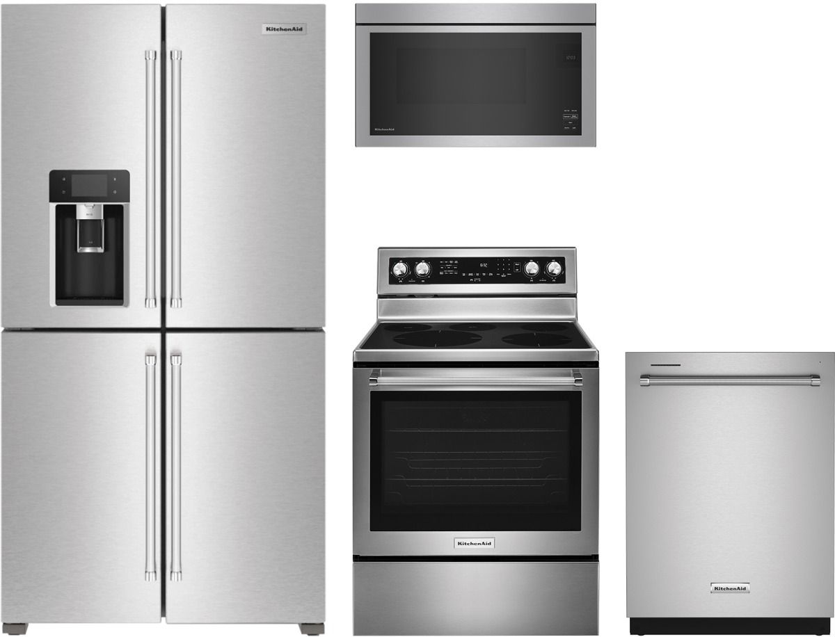 KitchenAid® 4 Piece Stainless Steel Kitchen Package