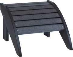 C R Plastic Black Footstool
