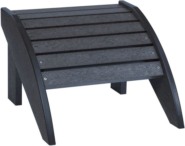 C R Plastic Black Footstool-0