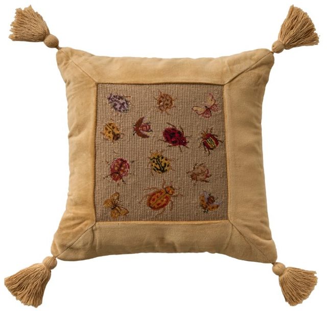Nourison Home™ Mina Victory Vintage Pillow Beige 15"x15" Throw Pillow-0