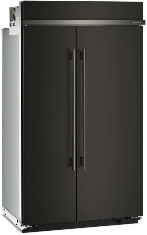 KitchenAid® 48" 30 Cu. Ft. Black Ore Built In Side-by-Side Refrigerator with Platinum Interior-1