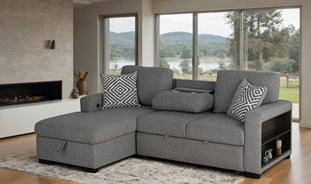 Furniture of America® Chatham Gray Sectional-1
