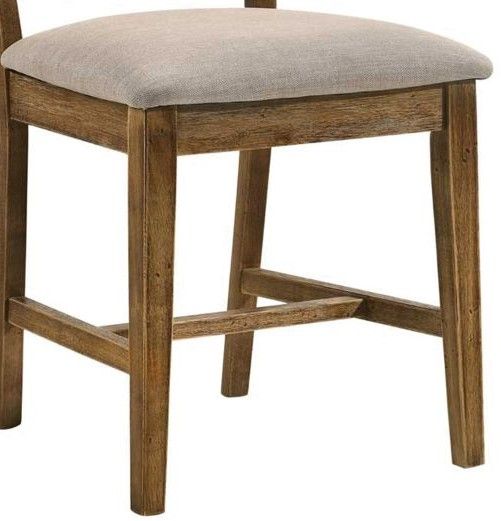 ACME Furniture Wallace II Tan/Weathered Oak Dining Side Chair-3