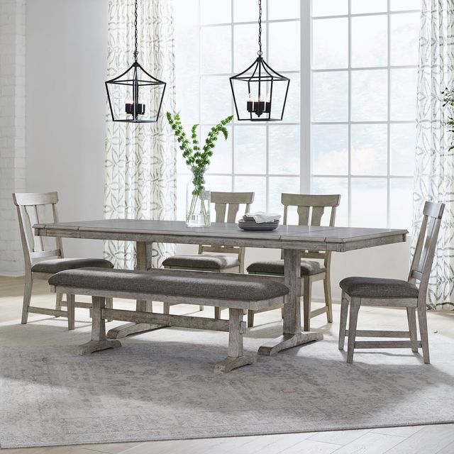 Liberty Furniture Hallendale 6-Pice Gravel/Gravel Wash Dining Table Set-1