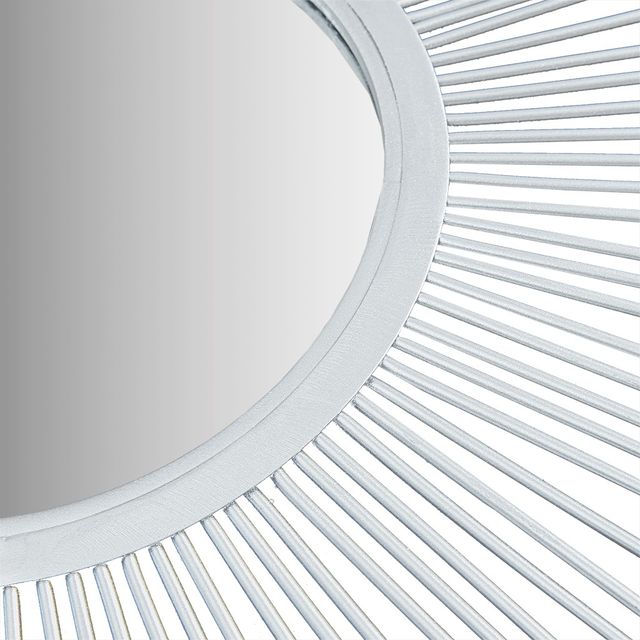 Olliix by Madison Park Fiore Silver Large Sunburst Mirror-1