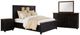 Jofran Inc. Madison County 4-Piece Vintage Black Queen Barn Door Bedroom Set-0