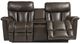 La-Z-Boy® Mateo Charcoal Leather Power Wall Reclining Loveseat with Console and Headrest-1
