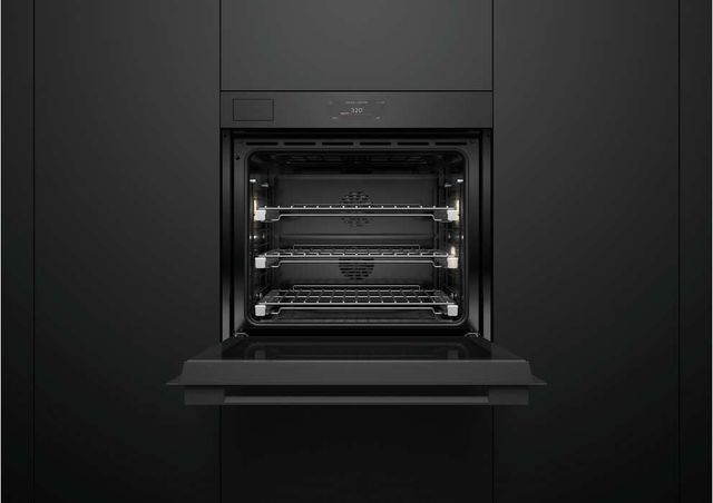 Fisher & Paykel Series 11 Minimalist 30" Black Glass Steam Assist Wall Oven with Self-Cleaning-3
