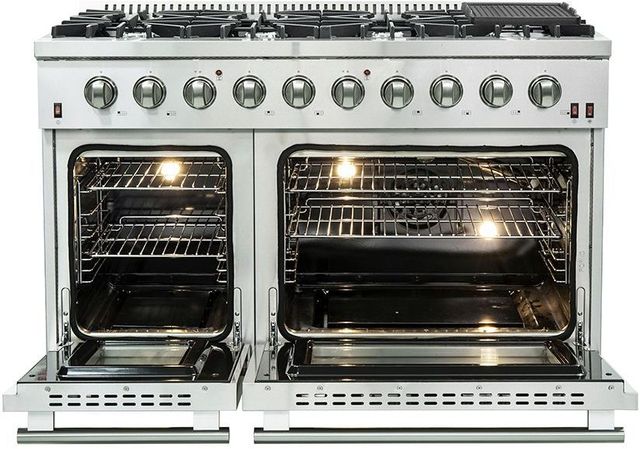 FORNO® Galiano 48" Stainless Steel Pro Style Gas Range-2