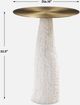 Uttermost® Hollen Brass End Table with White Sandstone Base-2