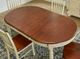 A-America® British Isles Merlot Extending Dining Table with Buttermilk Base-4