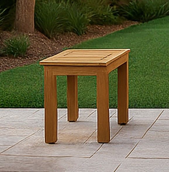 New Classic® Home Furnishings Bristol Bay Natural Wood Outdoor Patio End Table-1