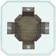 Elements International Dapper Glass Top Square End Table with Gray Base-1