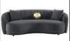 Coaster® Brookside Dark Gray Velvet Upholstered Curved Sofa-1