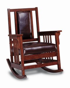 Coaster® Ida Tobacco/Dark Brown Upholstered Rocking Chair