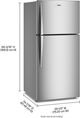 Whirlpool® 30" 19 Cu. Ft. Fingerprint-Resistant Stainless Steel Top Freezer Refrigerator with Total Coverage Cooling-3